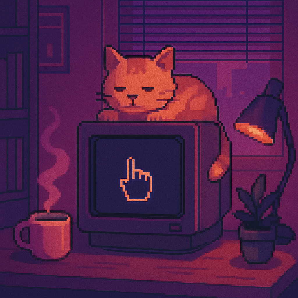 Lo-Fi GIF Clicker - Cat on Monitor Thumbnail